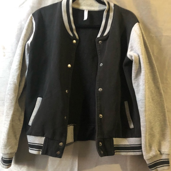 Fabletics gray and black sweater jacket - Picture 2 of 8